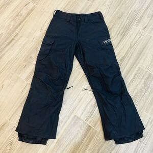 Burton Snow Pants Mens Small Black DRYRIDE Ski Lined Pockets Snowboard 34x31